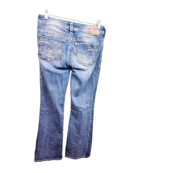 Vtg Silver Suki Denim Jeans Women 27/32 Light Wash Boot Cut Low Rise Y2K… - Picture 9 of 14